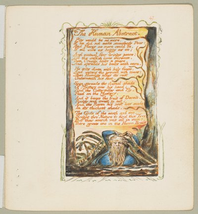 Canciones de Inocencia y de Experiencia: El abstracto humano, ca. 1825 de William Blake