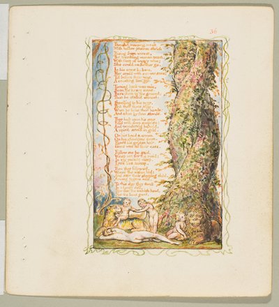 Canciones de inocencia y de experiencia: La niña encontrada segunda placa, ca. 1825 de William Blake