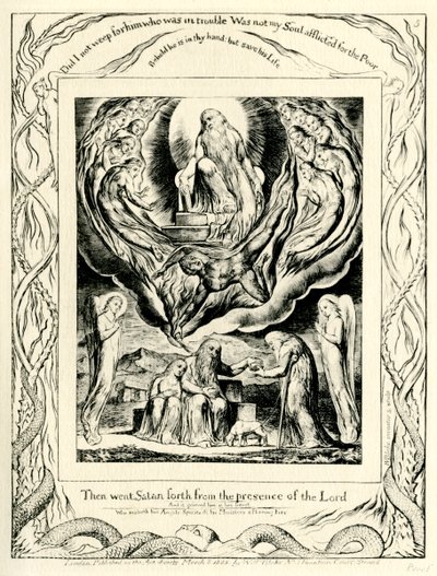 El Libro de Job 2:7 ilustrado por William Blake de William Blake