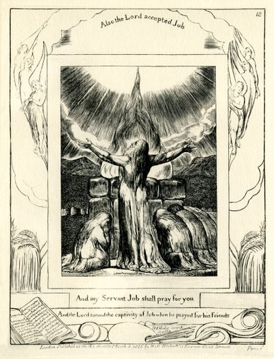 El Libro de Job 42:8 ilustrado por William Blake de William Blake