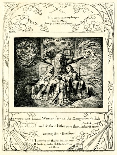 El Libro de Job 42:15 ilustrado por William Blake de William Blake