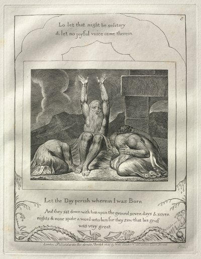 El Libro de Job: No. 8, Que perezca el día en que nací de William Blake