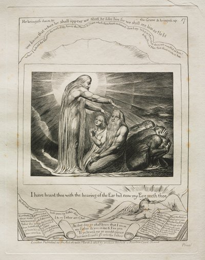El Libro de Job: Pl. 17, Te había oído con el oído pero ahora mi ojo... 1825 de William Blake