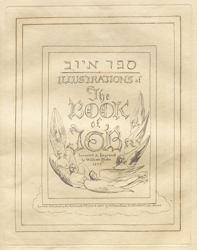 The Book of Job:  Title Page de William Blake
