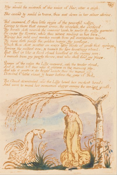 El Libro de Thel, Placa 4, ¿Por qué debería la señora . . . . de William Blake