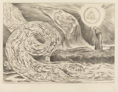 El círculo de los lujuriosos: Paolo y Francesca de William Blake