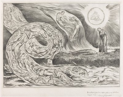 El círculo de los lujuriosos: Paolo y Francesca de William Blake