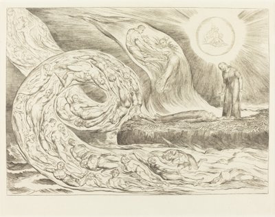 El círculo de los lujuriosos: Paolo y Francesca de William Blake