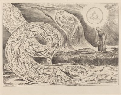 El círculo de los lujuriosos: Paolo y Francesca de William Blake