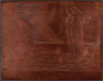 El círculo de los traidores; el pie de Dante golpeando a Bocca degli Abbate de William Blake