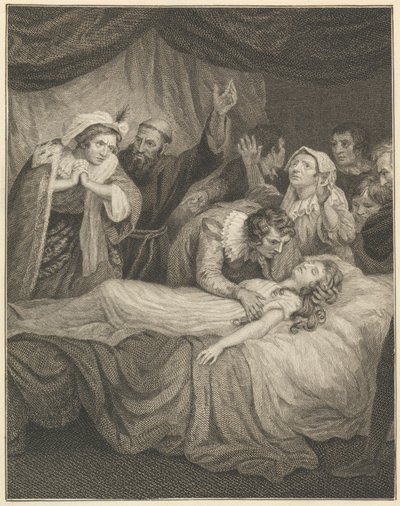 La muerte de Julieta de William Blake