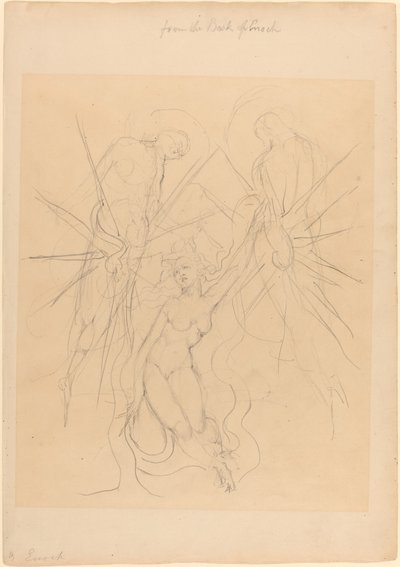 El Descenso de los Ángeles a una de las Hijas de los Hombres de William Blake