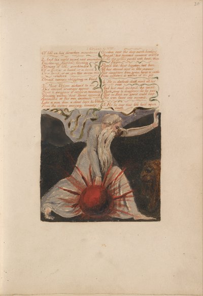 El primer libro de Urizen, Copia A de Bentley de William Blake