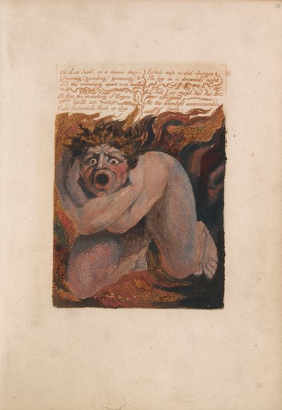 El Primer Libro de Urizen, Placas 10, 12- Los Aulló en un Estupor Lúgubre (Bentley 7) de William Blake