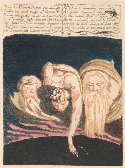 El Primer Libro de Urizen, Lámina 13, "Así se dividió el Profeta Eterno. . . " (Bentley 15) de William Blake