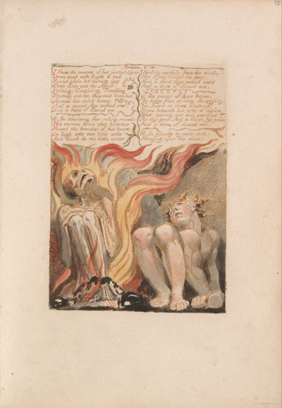 El Primer Libro de Urizen, Placa 14, 7. Desde las Cavernas de Su Columna Vertebral Articulada.... (Bentley 11) de William Blake