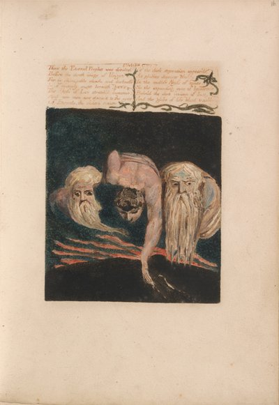 El primer libro de Urizen, Placa 20, Así fue dividido el Profeta Eterno... (Bentley 15) de William Blake
