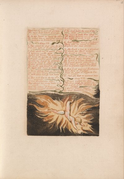 El Primer Libro de Urizen, Placa 22, Estirado para una Obra de Eternidad (Bentley 20) de William Blake
