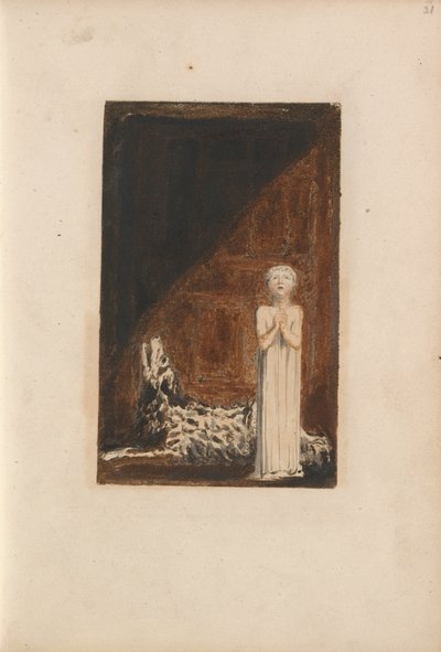 El primer libro de Urizen, Placa 25 (Bentley 26) de William Blake