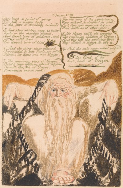 El Primer Libro de Urizen, Placa 25, Vivieron un período de años... (Bentley 28) de William Blake