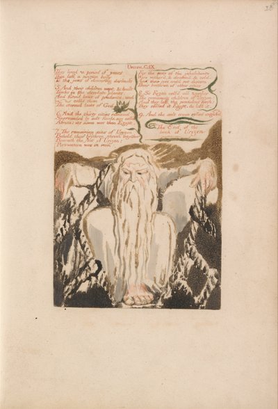 El primer libro de Urizen, Placa 27, Vivieron un período de años... (Bentley 28) de William Blake