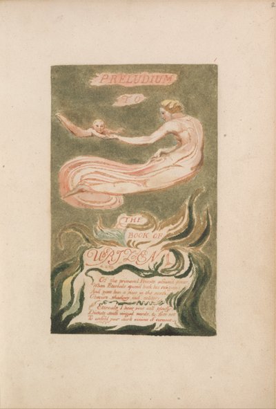 El Primer Libro de Urizen, Placa 2, Preludio al Libro de Urizen (Bentley 2) de William Blake