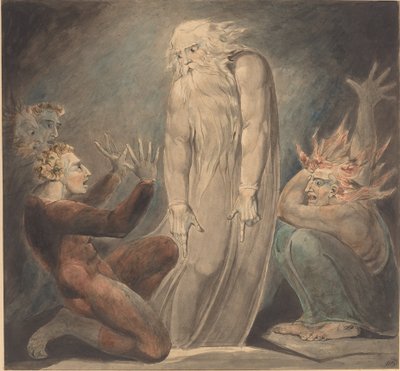 El Fantasma de Samuel Apareciendo a Saúl de William Blake
