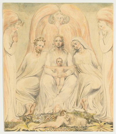 La Sagrada Familia también conocida como Cristo en el regazo de la Verdad, c. 1805 de William Blake