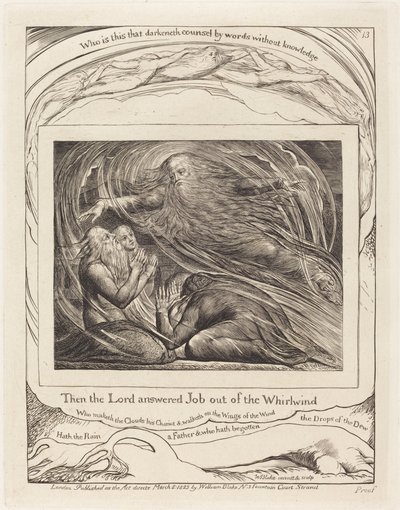El Señor respondiendo a Job desde el torbellino de William Blake