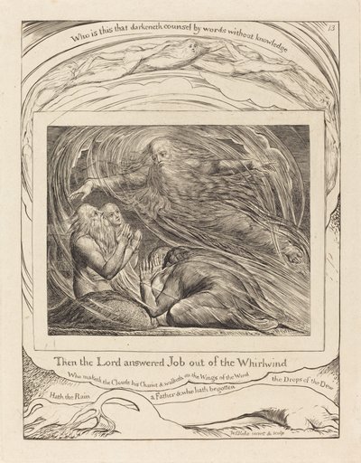 El Señor respondiendo a Job desde el torbellino de William Blake