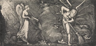 El Hombre Barriendo el Salón del Intérprete de William Blake