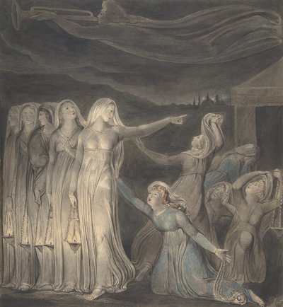 La parábola de las vírgenes prudentes y necias, ca. 1799-1800 de William Blake