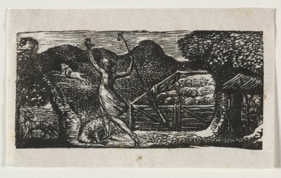 Las pastorales de Virgilio, Égloga I: El pastor ahuyenta a un lobo de William Blake
