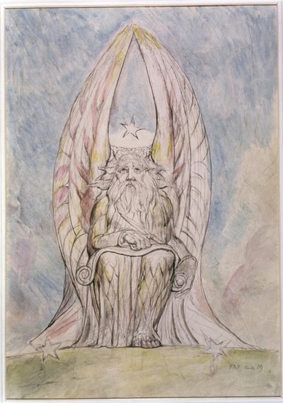 El ángel registrador, ilustración del Canto 19 "Paraíso" de la "Divina Comedia" de Dante Alighieri de William Blake
