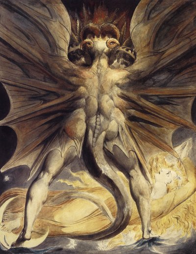 El Dragón Rojo y la Mujer Vestida de Sol de William Blake