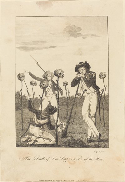Los cráneos del teniente Leppar y seis de sus hombres de William Blake