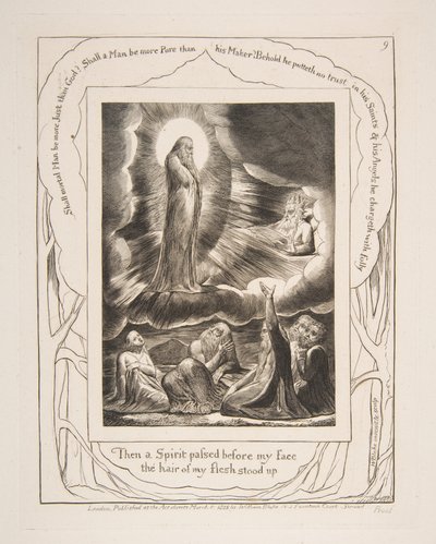 La visión de Elifaz, de Ilustraciones del Libro de Job, 1825-26 de William Blake