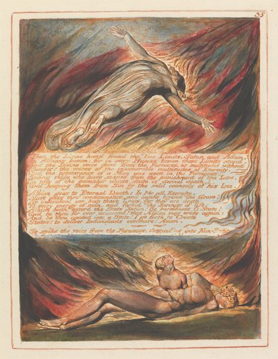 "Dann fand die göttliche Hand die zwei Grenzen..." (Tafel 35) de William Blake