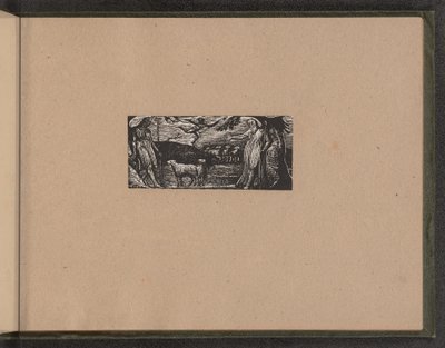Thenot Reprende a Colinet, Lightfoot en el Fondo, 1821 de William Blake