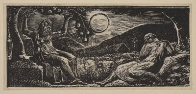 Thenot bajo un Árbol Frutal, de Pastorales de Virgilio de Thornton, 1821 de William Blake