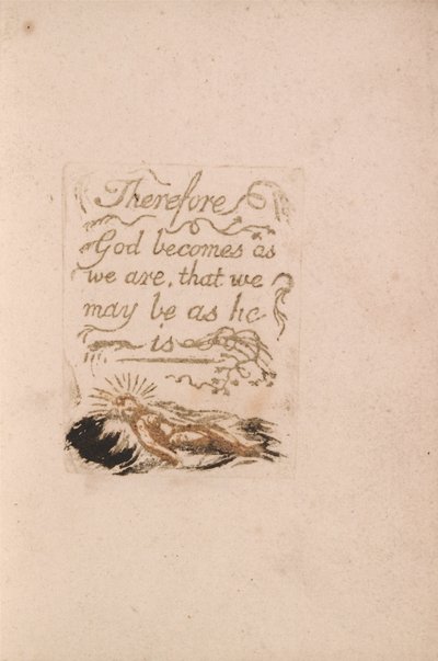 No Hay Religión Natural, Lámina 9, Por lo tanto Dios se convierte... (Bentley b12) de William Blake