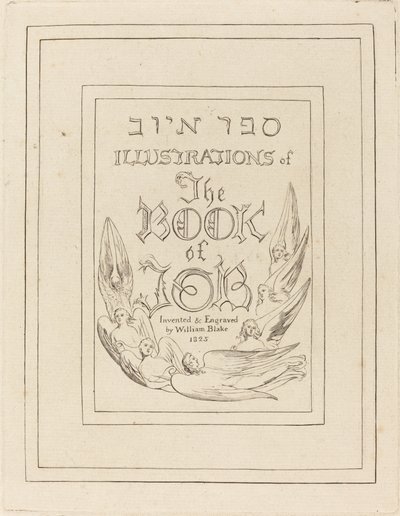 Portada de las ilustraciones grabadas del Libro de Job de William Blake
