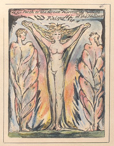 Salir a la Gran Cosecha y Vendimia de las Naciones, c.1811 de William Blake