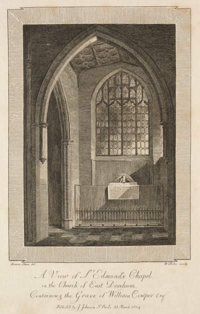 Vista de la Capilla de San Edmundo en la Iglesia de East Dereham de William Blake