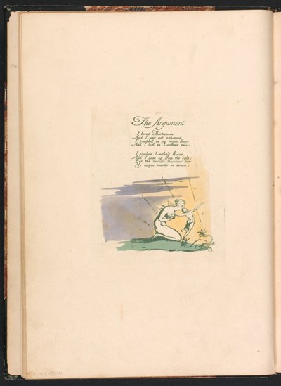 Visiones de las Hijas de Albión, Lámina 2, Portada de William Blake