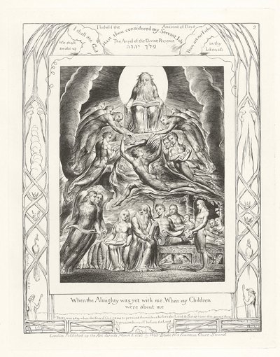 Cuando el Todopoderoso estaba aún conmigo, cuando mis hijos estaban a mi alrededor de William Blake