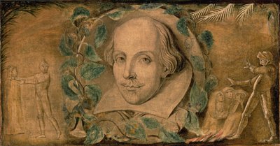 William Shakespeare, c.1800-03 (temple sobre lienzo) de William Blake