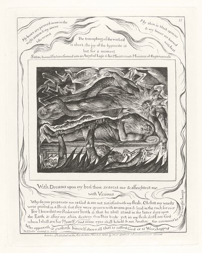 Con sueños en mi cama me asustas y me aterras con visiones de William Blake