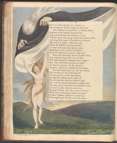 Pensamientos Nocturnos de Young, Página 46, Donde el sentido corre salvaje roto de la cadena de la razón de William Blake