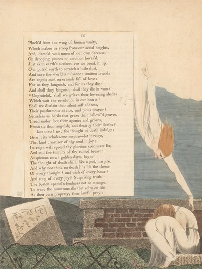 Pensamientos nocturnos de Young, página 55, Ingratos, ¿Lamentaremos sus sombras flotantes? de William Blake
